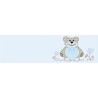 Bigliettino Nascita Teddy Bear Celeste
