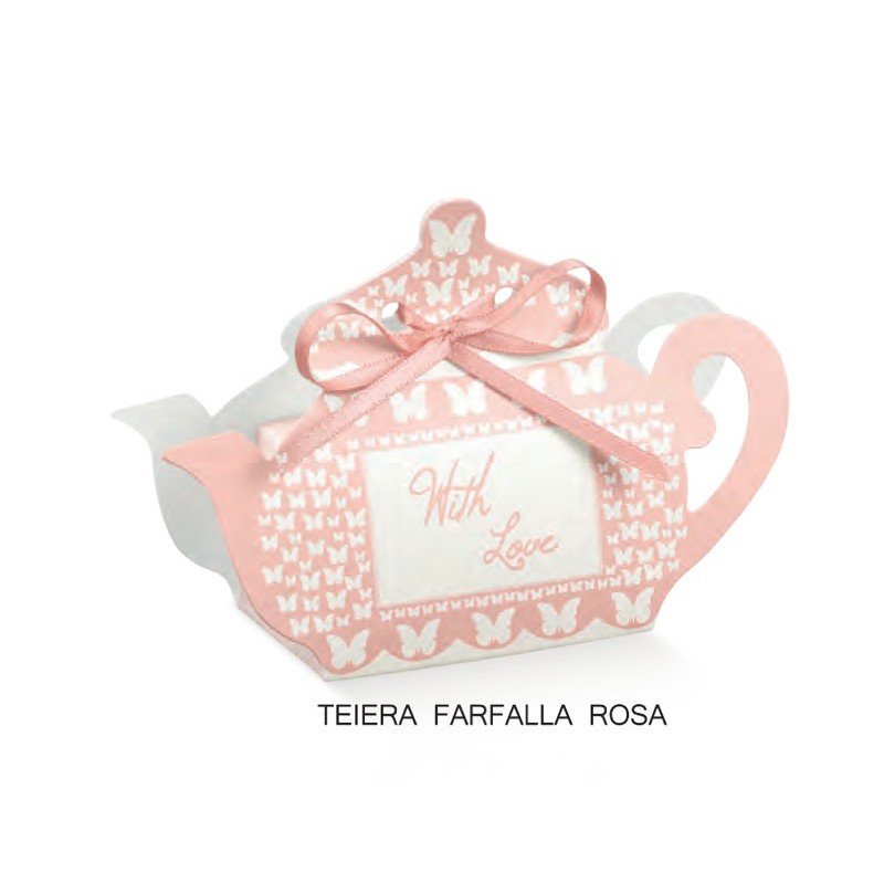 Scatola Teiera Rosa