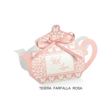 Scatola Teiera Rosa
