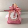 Sacchetto Rosa con Magnete Medaglione con Sonaglino