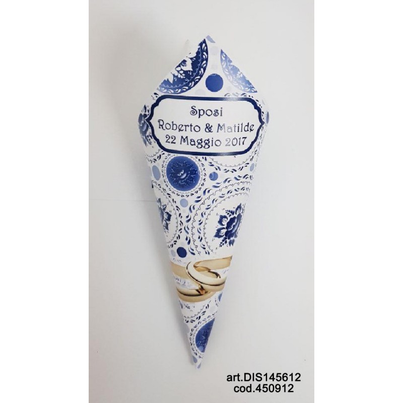 Cono Matrimonio Shabby Rosso