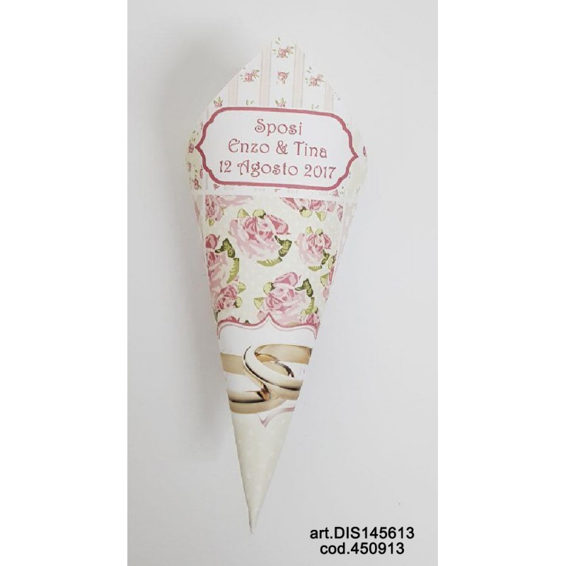 Cono Matrimonio Shabby Rosso