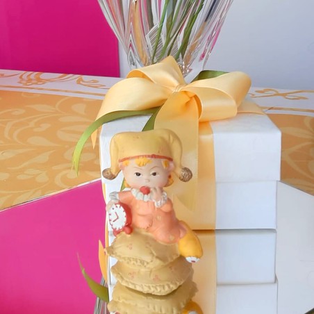 Bimbo Arancio su Cuscino