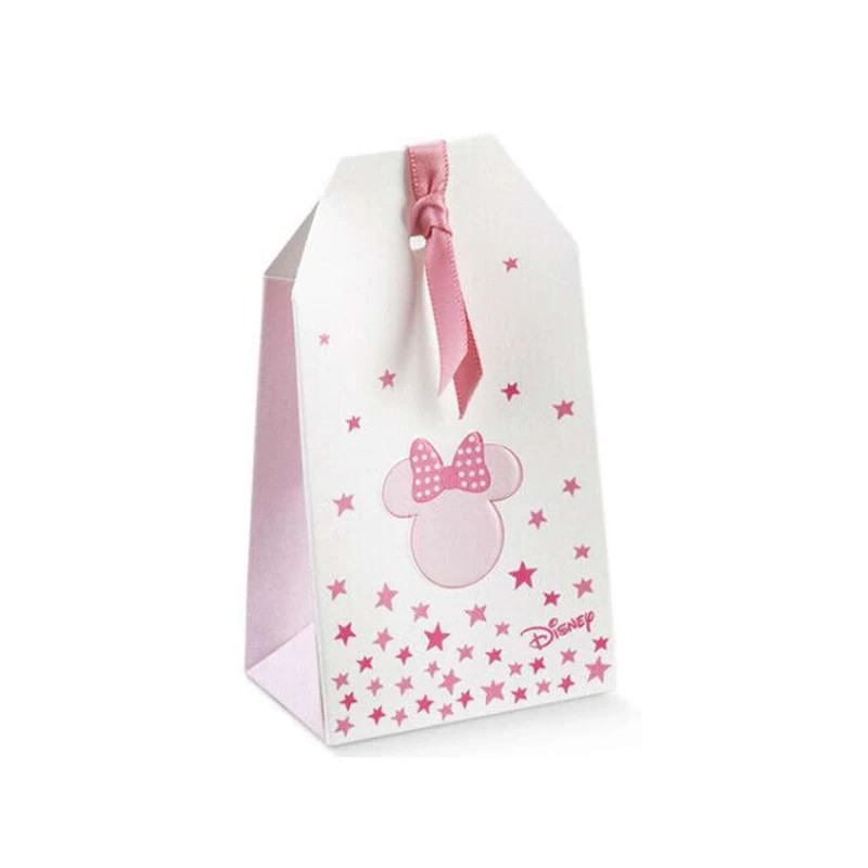 Scatolina Nascita Bimba Busta Disney Minnie Stars Rosa