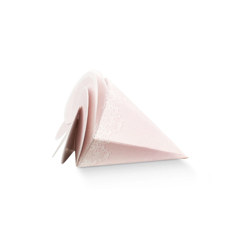 Scatolina Nascita Bimba Cono Florentina Chantilly Rosa
