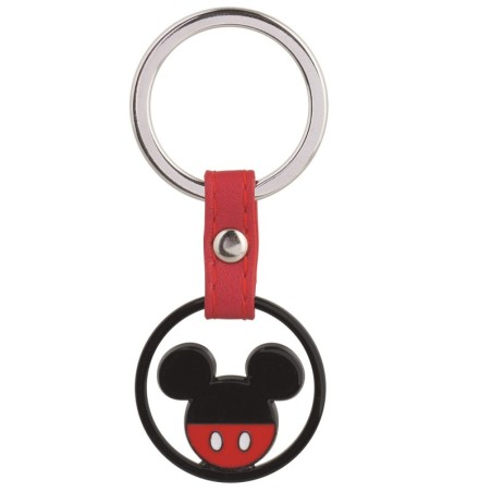 Portachiavi Logo Topolino Disney Nero e Rosso