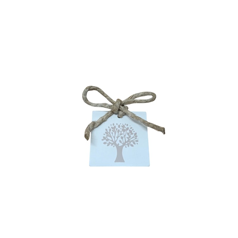 Tag legno Albero della vita Quadrato