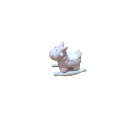 Cavallo a Dondolo Rosa in Ceramica