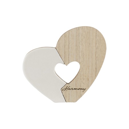 Cuore in Legno e Porcellana